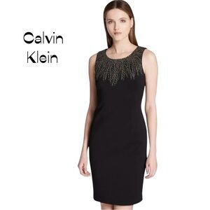 Calvin Klein Black Rhinestone Dress Size 4